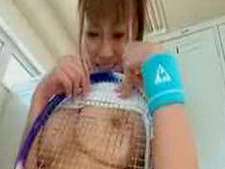 JAV Beauty Sucks Tennis Star's Cock before Steamy Pre-Match Romp